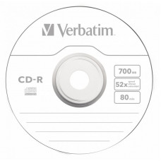 Оптический накопитель Verbatim Диск CD-R 700 Mb, 52x, Slim Case (10), DL (10/100)
