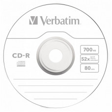 Оптический накопитель Verbatim Диск CD-R 700Mb 52x Slim case (1шт) (43347)
