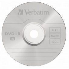 Оптический накопитель Verbatim Диск DVD+R 4.7Gb 16x Cake Box (100шт) (43551)
