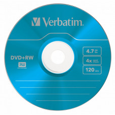 Оптический накопитель Verbatim Диск DVD+RW 4.7Gb 4x Slim case (5шт) Color (43297)
