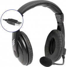 Defender Компьютерная гарнитура Gryphon 750U USB, черный, 1.8м кабель Defender Gryphon 750U USB