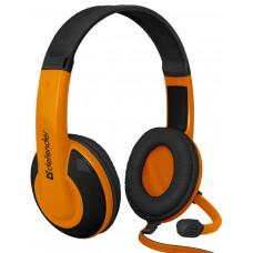 Defender Игровая гарнитура Warhead G-120 черный + оранжевый, кабель 2 м Defender Warhead G-120