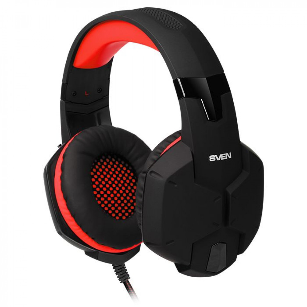 Игровые стереонаушники с микрофоном SVEN AP-G988MV, черно-красные
