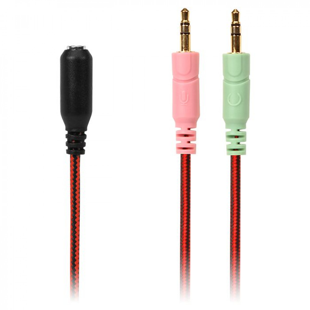Игровые стереонаушники с микрофоном SVEN AP-G988MV, черно-красные
