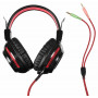 Наушники Oklick Наушники с микрофоном HS-G300 черный/красный 2.5м мониторы оголовье (AH-V1)