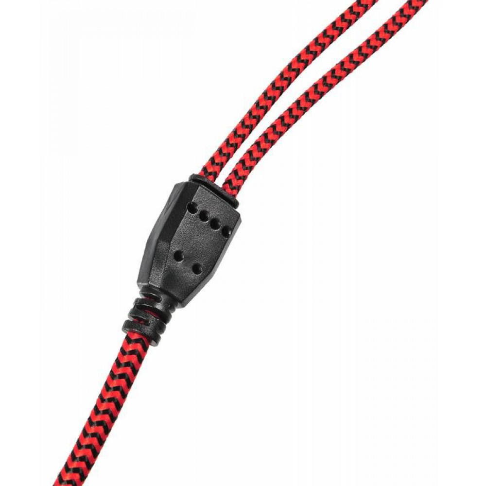 Наушники Oklick Наушники с микрофоном HS-G300 черный/красный 2.5м мониторы оголовье (AH-V1)