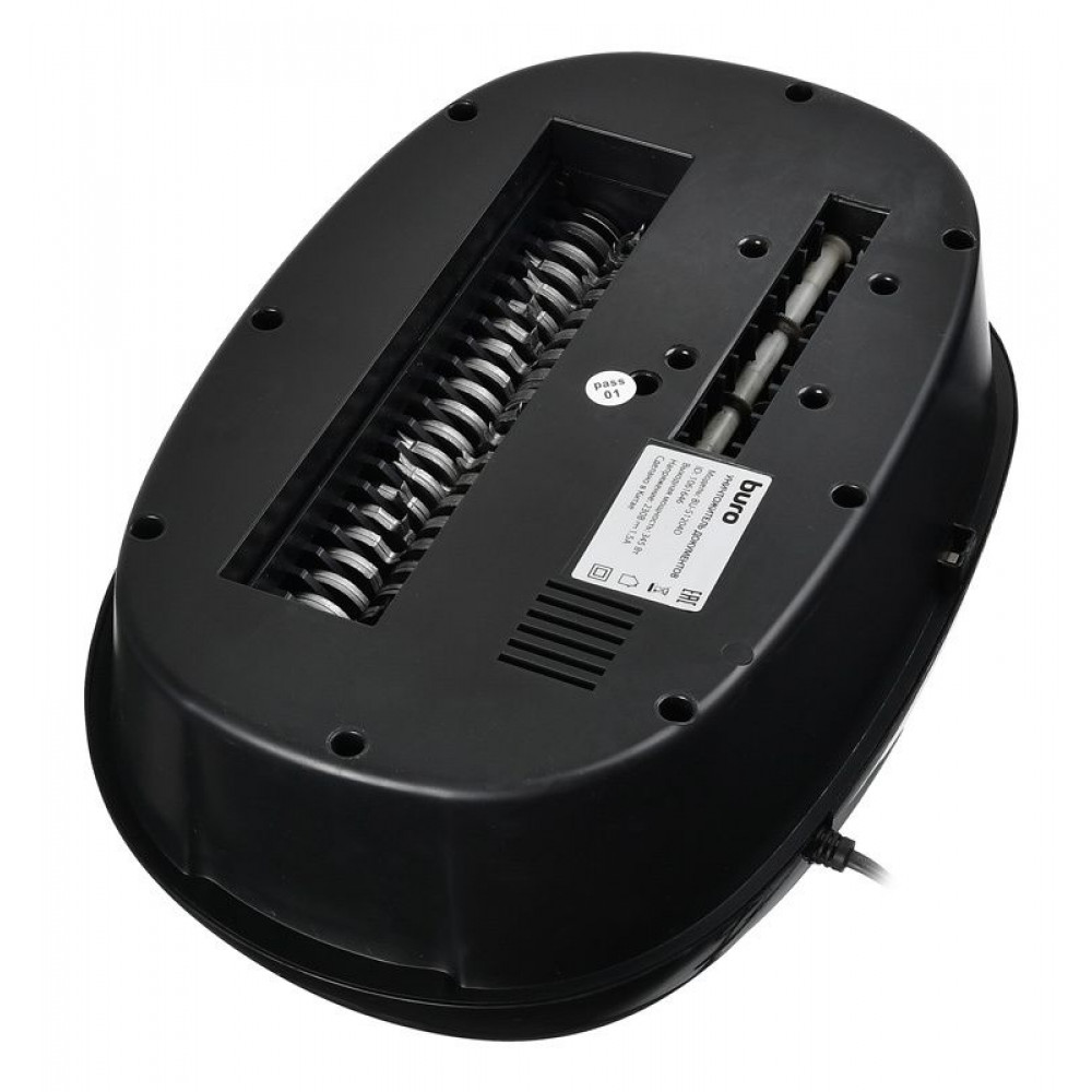 Уничтожитель бумаги Buro Шредер Office BU-S1204D (секр.P-4)/фрагменты/12лист./21лтр./пл.карты/CD
