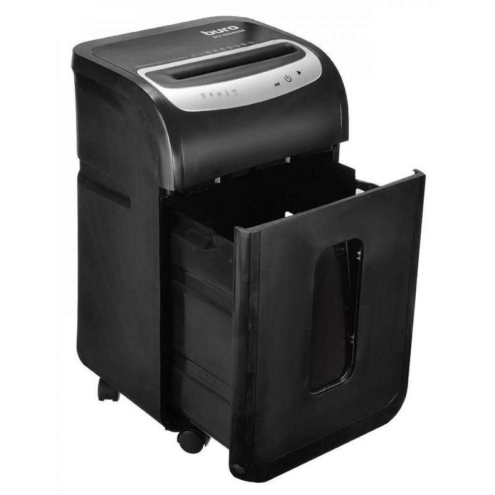 Уничтожитель бумаги Buro Шредер Office BU-S1602M (секр.P-5)/фрагменты/16лист./30лтр./пл.карты/CD
