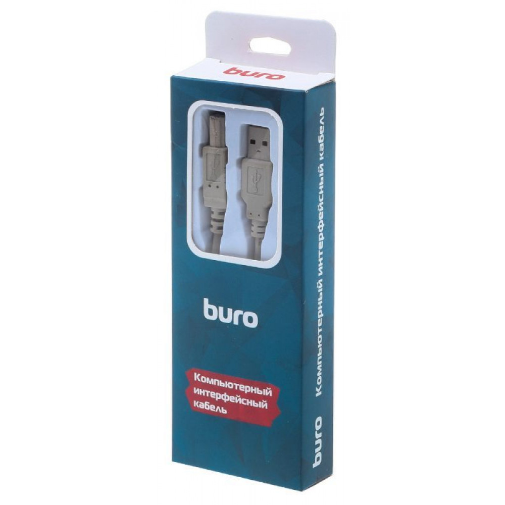 Кабель Buro Кабель BHP RET USB_BM30 USB A(m) USB B(m) 3м серый блистер
