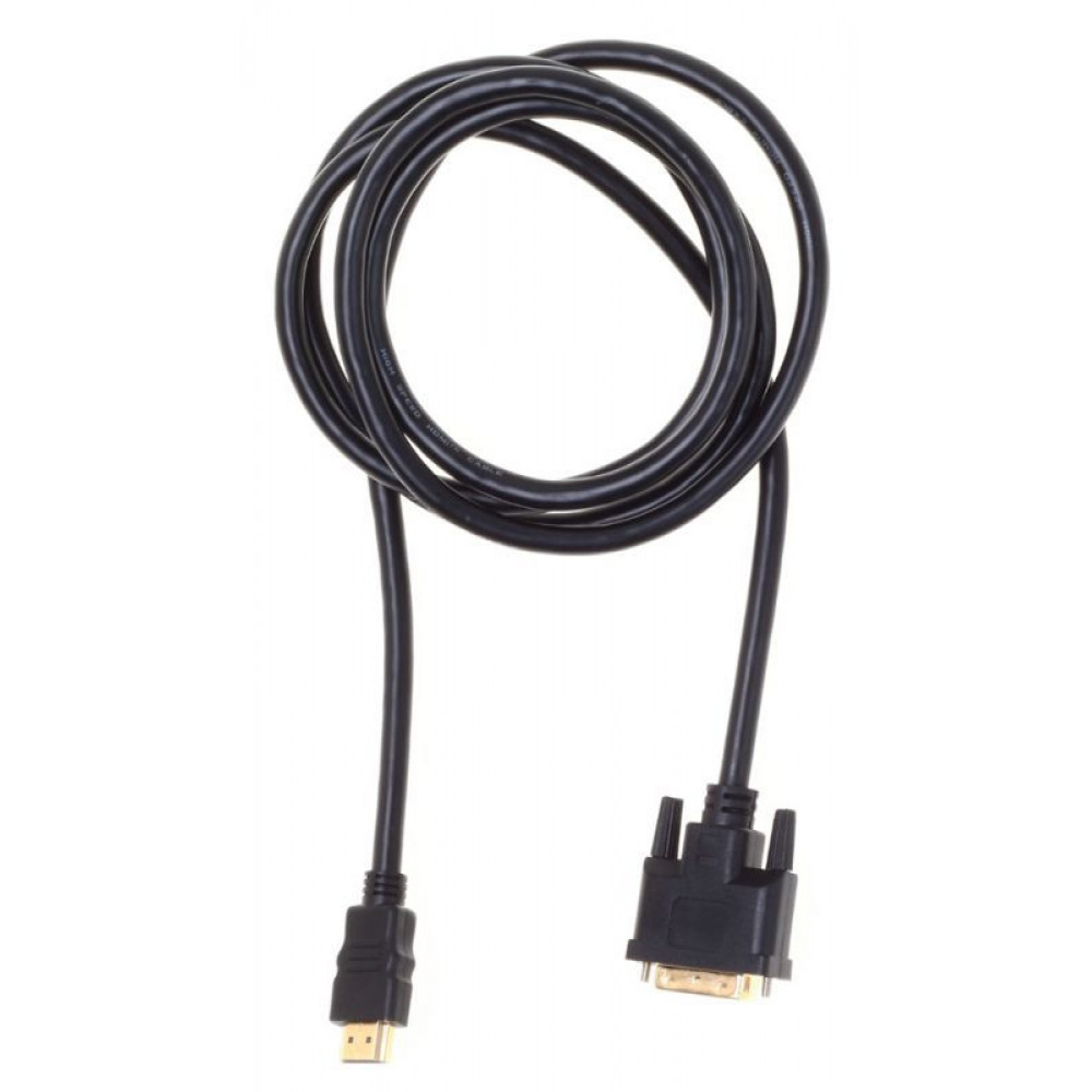 Кабель Buro Кабель аудио-видео HDMI (m)/DVI-D (Dual Link) (m) 1.8м. феррит.кольца Позолоченные контакты чер
