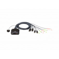 Кабель ATEN Переключатель KVM (CS22DP-AT|) KVM,  1 user USB+DisplayPort+AUDIO =)  2 cpu USB+DisplayPort+AUD
