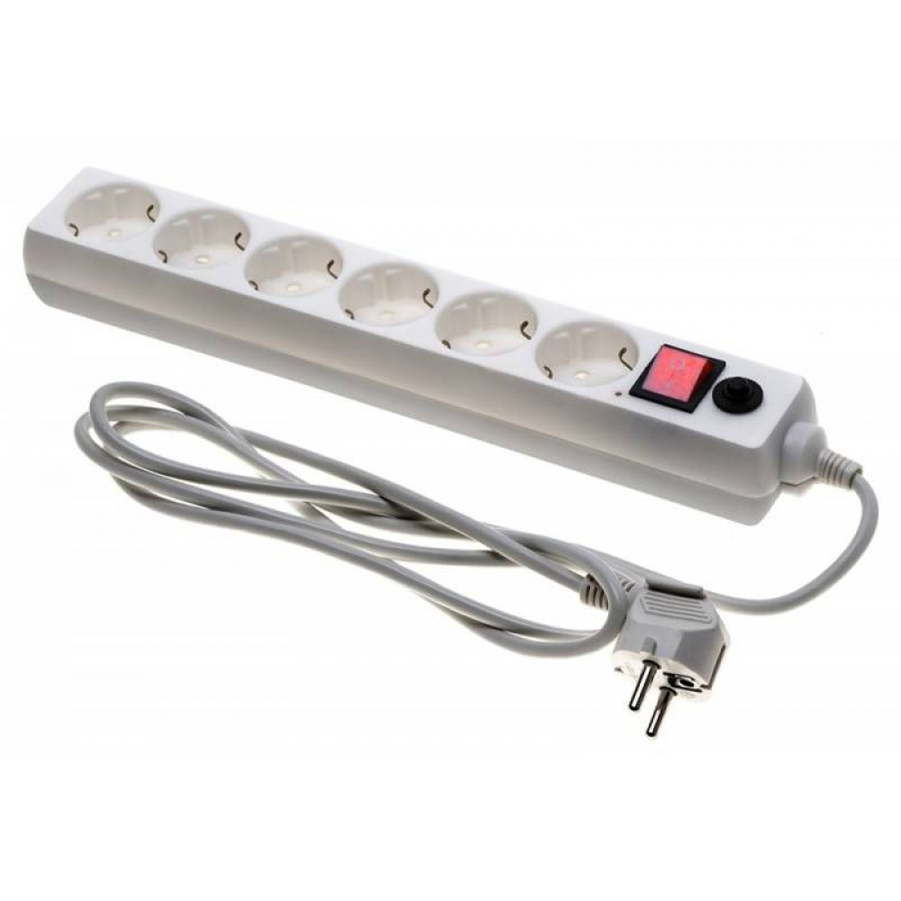 Сетевой фильтр Buro Сетевой фильтр 600SH-16-1.8-W 1.8м (6 розеток) белый (коробка)

