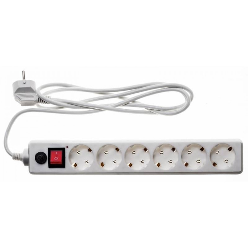 Сетевой фильтр Buro Сетевой фильтр 600SH-16-1.8-W 1.8м (6 розеток) белый (коробка)
