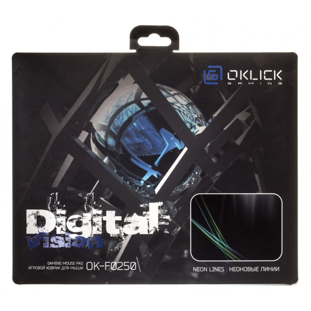 Коврик для мыши Oklick OK-F0250 рисунок/линии неоновые