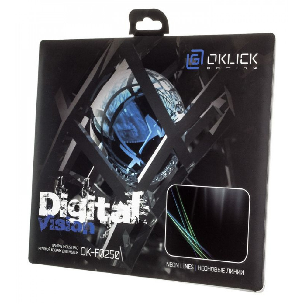 Коврик для мыши Oklick OK-F0250 рисунок/линии неоновые
