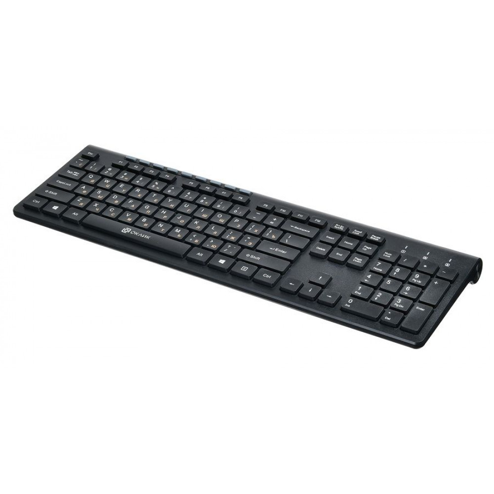 Клавиатура Oklick Клавиатура 480M черный/серый USB slim Multimedia