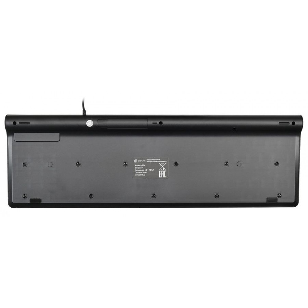Клавиатура Oklick Клавиатура 480M черный/серый USB slim Multimedia
