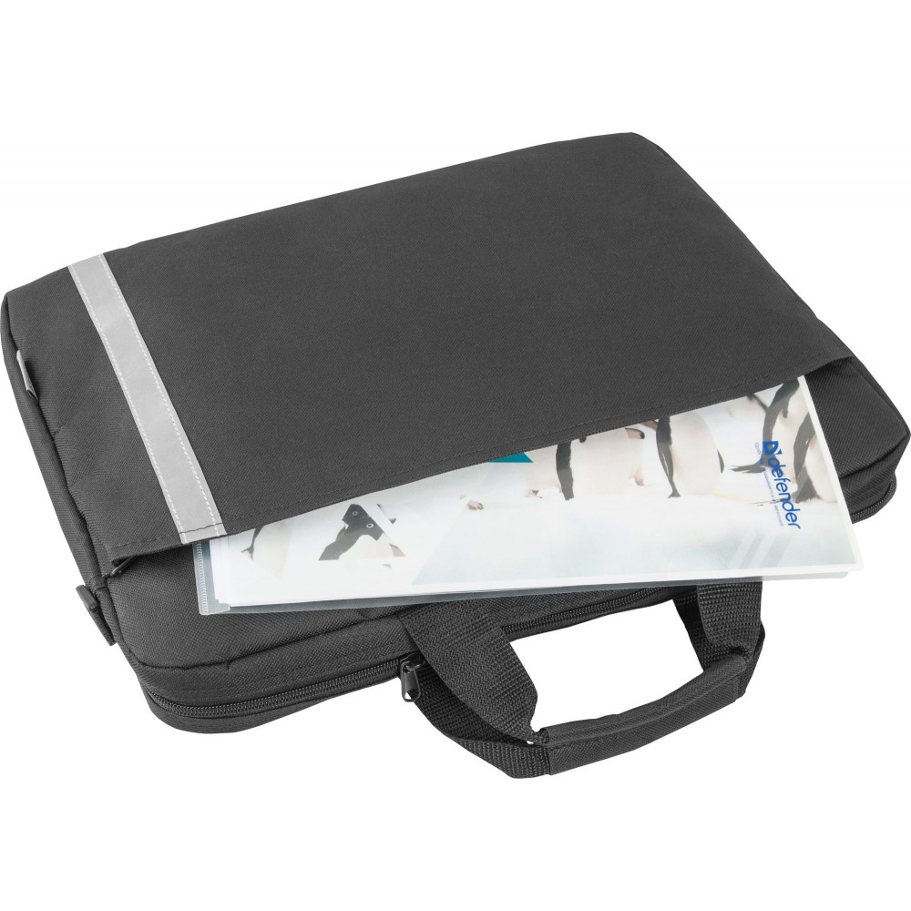 Defender Сумка для ноутбука Shiny 15-16" черный, светоотражающая полоса Defender Shiny 15&ampquot-16&ampquot Black