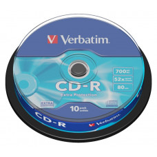 Оптический накопитель Verbatim Диск CD-R 700Mb 52x Cake Box (10шт) (43437)
