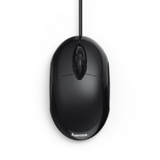 Компьютерная мышь Hama Мышь MC-100 черный оптическая (1000dpi) USB (2but)
