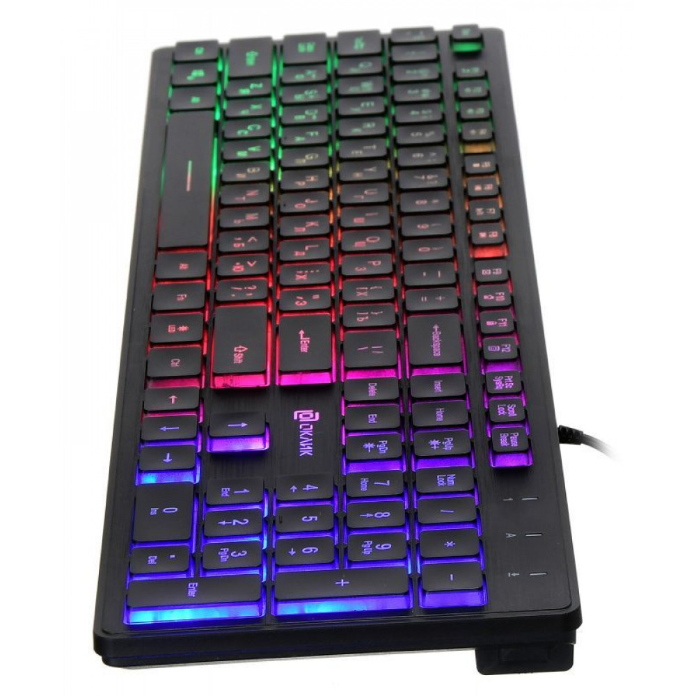 Клавиатура Oklick Клавиатура 550ML белый USB slim Multimedia LED