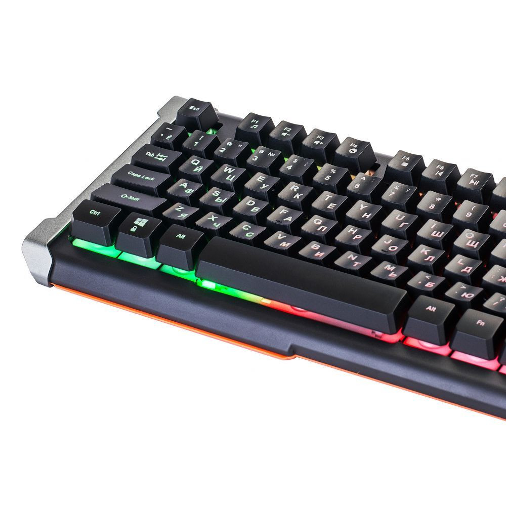 Клавиатура Oklick Клавиатура 717G черный/серый USB Multimedia LED