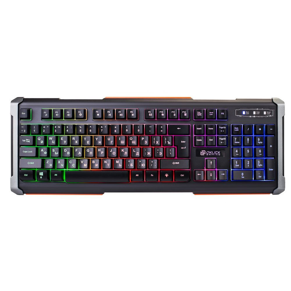 Клавиатура Oklick Клавиатура 717G черный/серый USB Multimedia LED