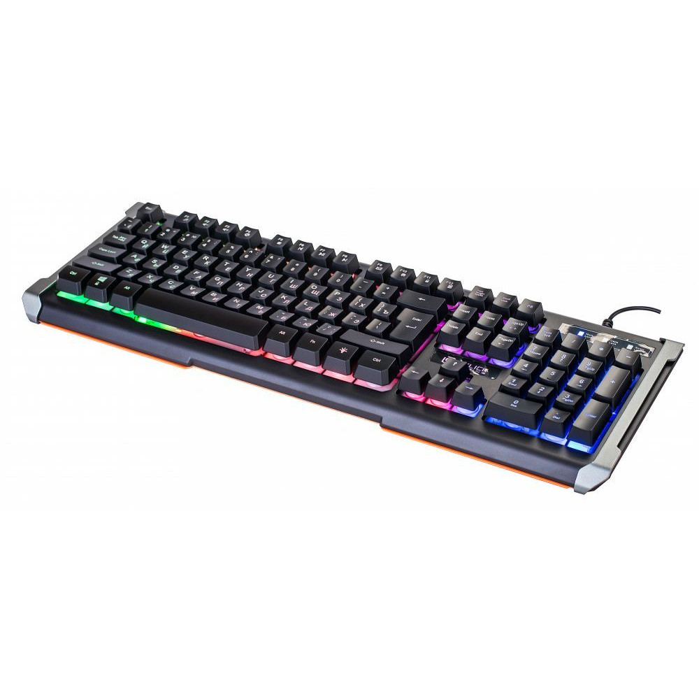 Клавиатура Oklick Клавиатура 717G черный/серый USB Multimedia LED