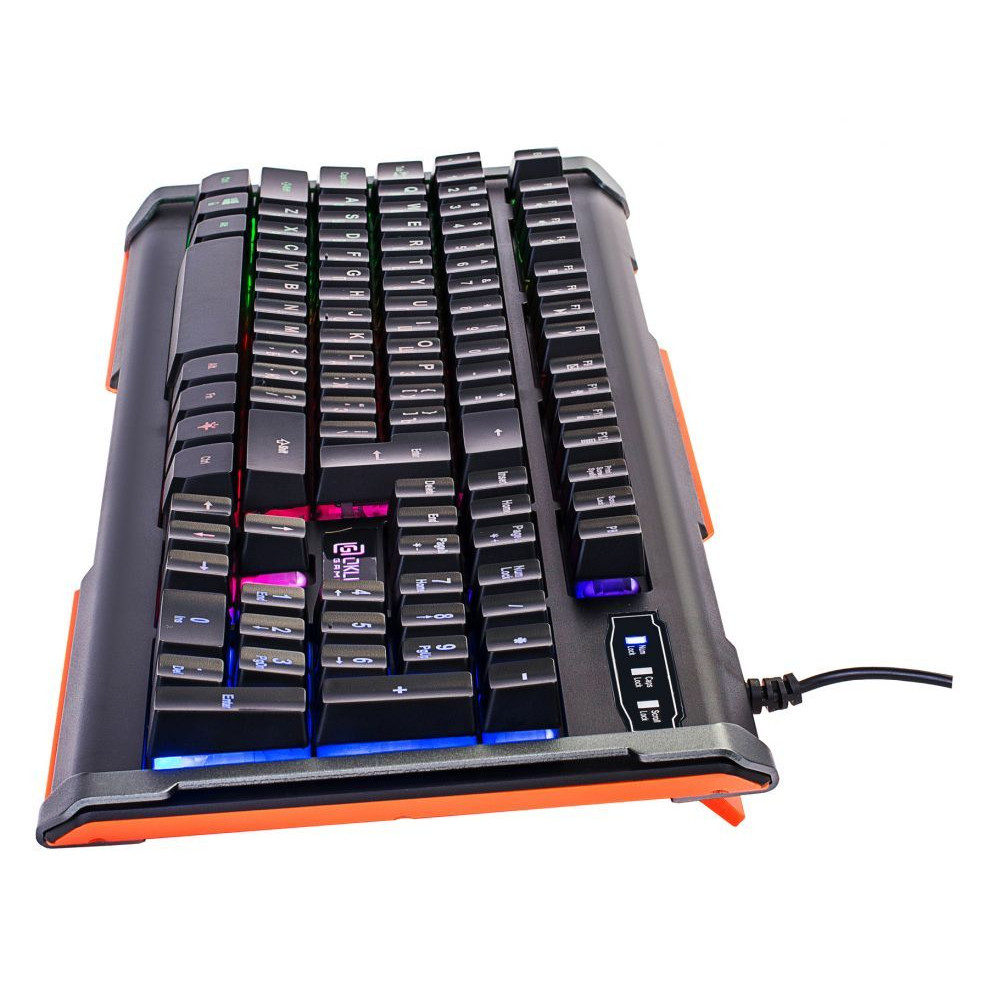 Клавиатура Oklick Клавиатура 717G черный/серый USB Multimedia LED