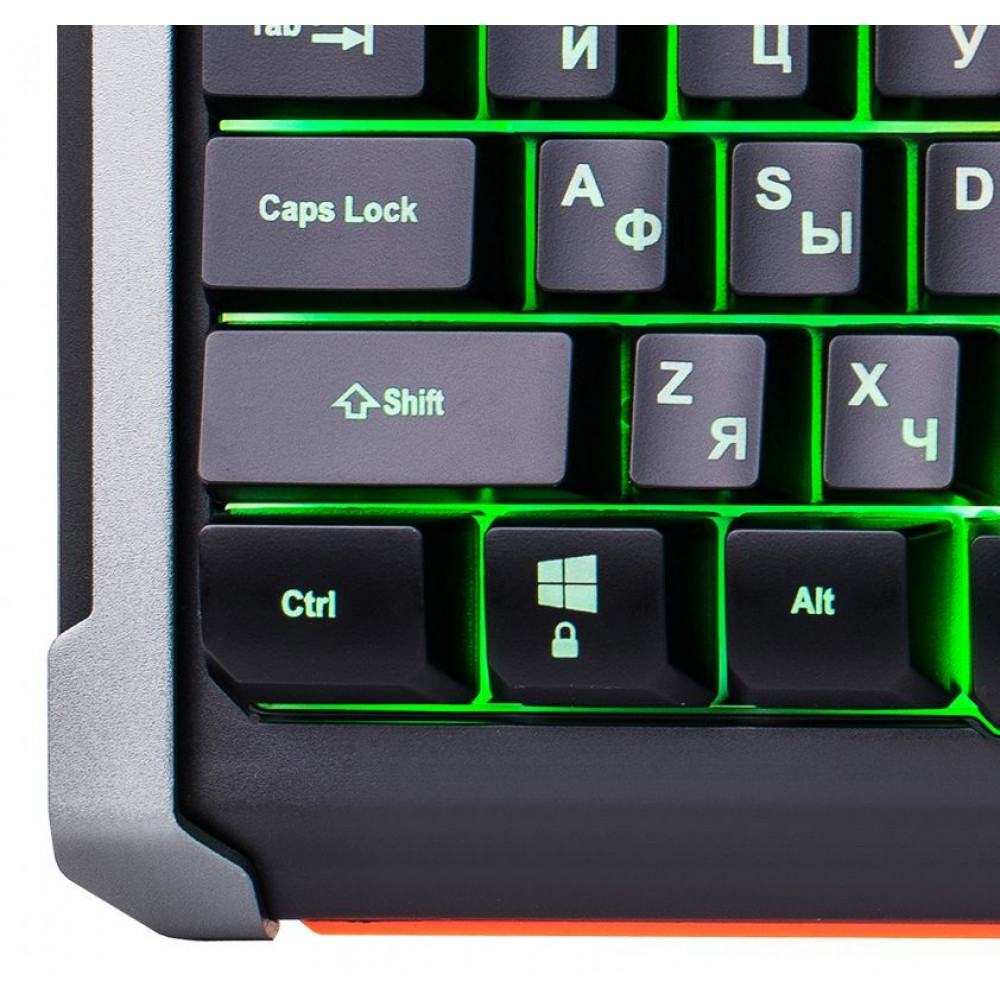 Клавиатура Oklick Клавиатура 717G черный/серый USB Multimedia LED