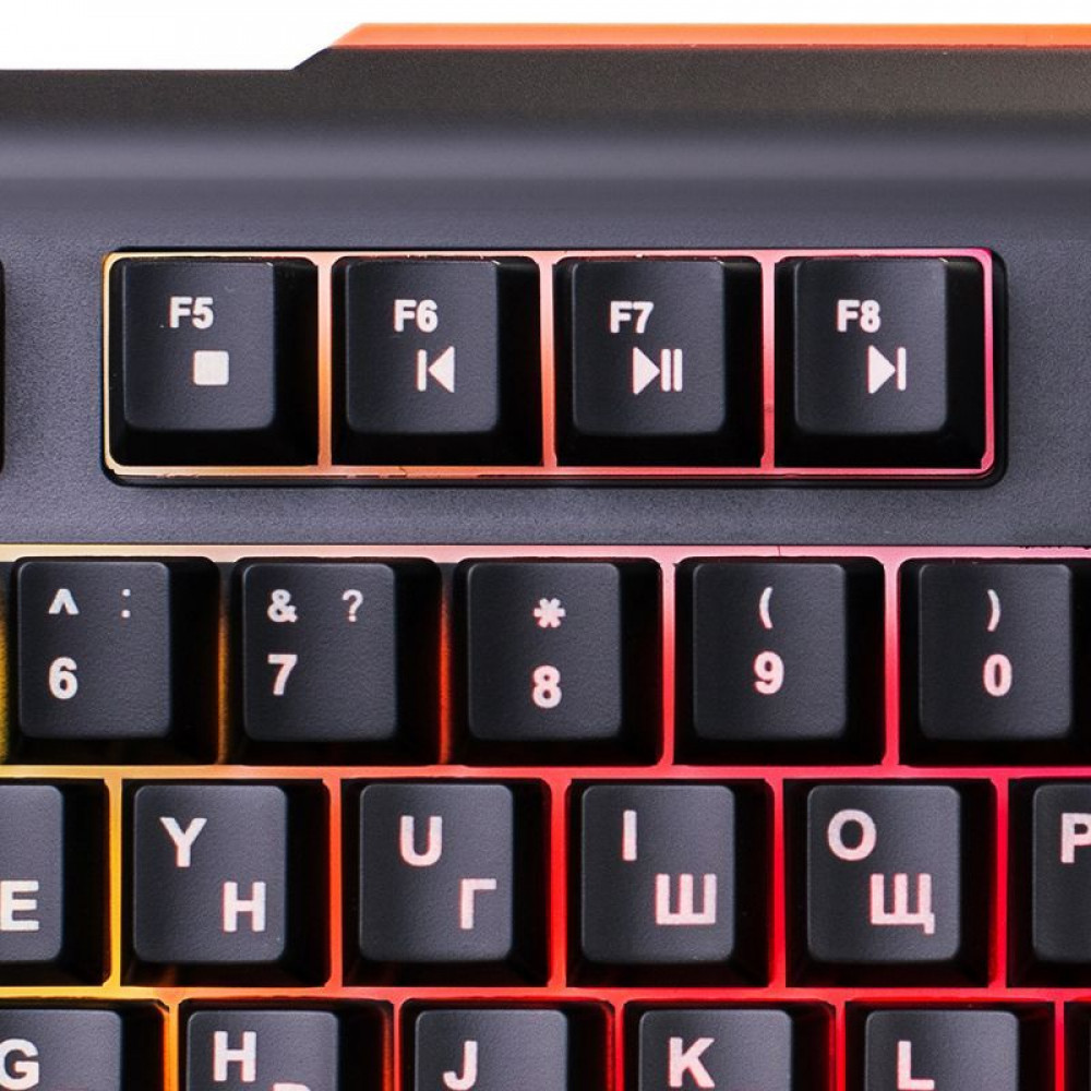 Клавиатура Oklick Клавиатура 717G черный/серый USB Multimedia LED