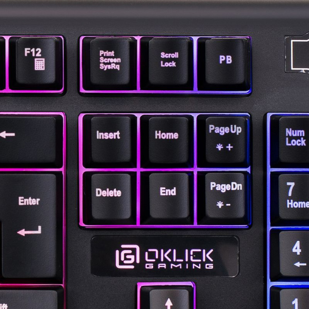 Клавиатура Oklick Клавиатура 717G черный/серый USB Multimedia LED