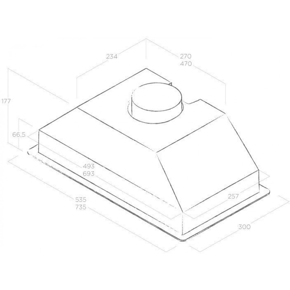 Вытяжка Elica Вытяжка встраиваемая Era C IX/A/72 нержавеющая сталь управление: кнопочное (1 мотор)
