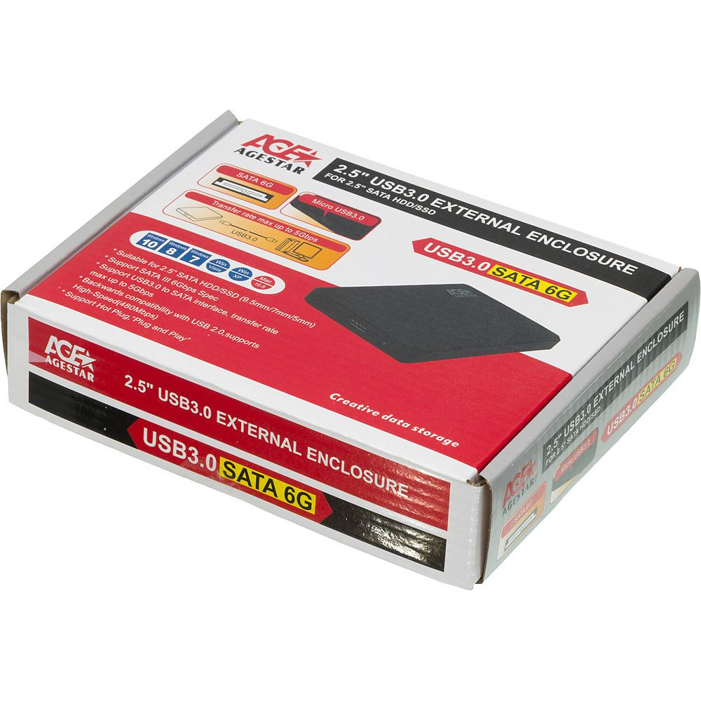 Внешний корпус для HDD AgeStar 3UB2P2(BLACK)