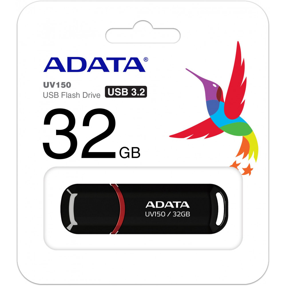 USB Flash Drive ADATA AUV150-32G-RBK Black
