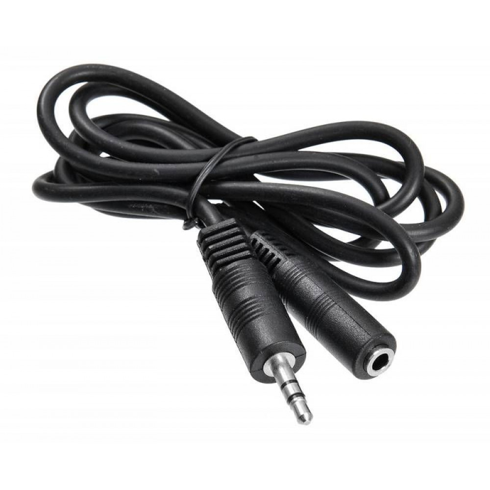 Кабель Buro Кабель-удлинитель аудио BAAC003-1 Jack 3.5 (m)/Jack 3.5 (f) 1м. черный
