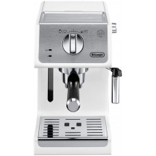 Кофеварка Delonghi Кофемашина DeLonghi ECP 33.21.W, полуавтомат, капучино, 1100Вт, 15 бар, автооткл, белый
