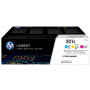 Тонер-картридж набор из 3 шт HP LaserJet 201X 3-pack High Yield Cyan (CF253XM)