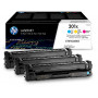 Тонер-картридж набор из 3 шт HP LaserJet 201X 3-pack High Yield Cyan (CF253XM)