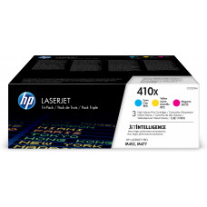 Тонер-картридж набор из 3 шт HP LaserJet 410X 3-pack High Yield Cyan (CF252XM)
