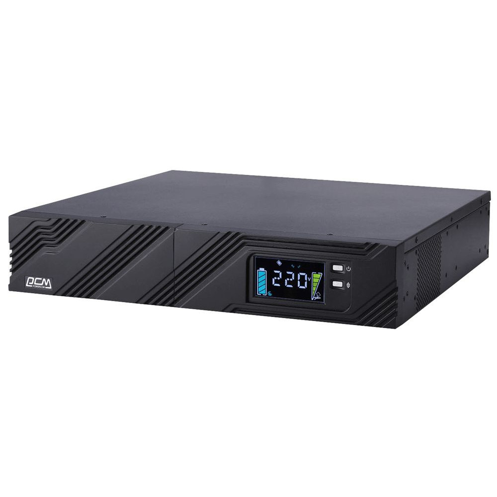 ИБП Powercom SMART KING PRO+ 1000VA / 800W, Rack/Tower, IEC, LCD, Serial+USB, USB, SmartSlot