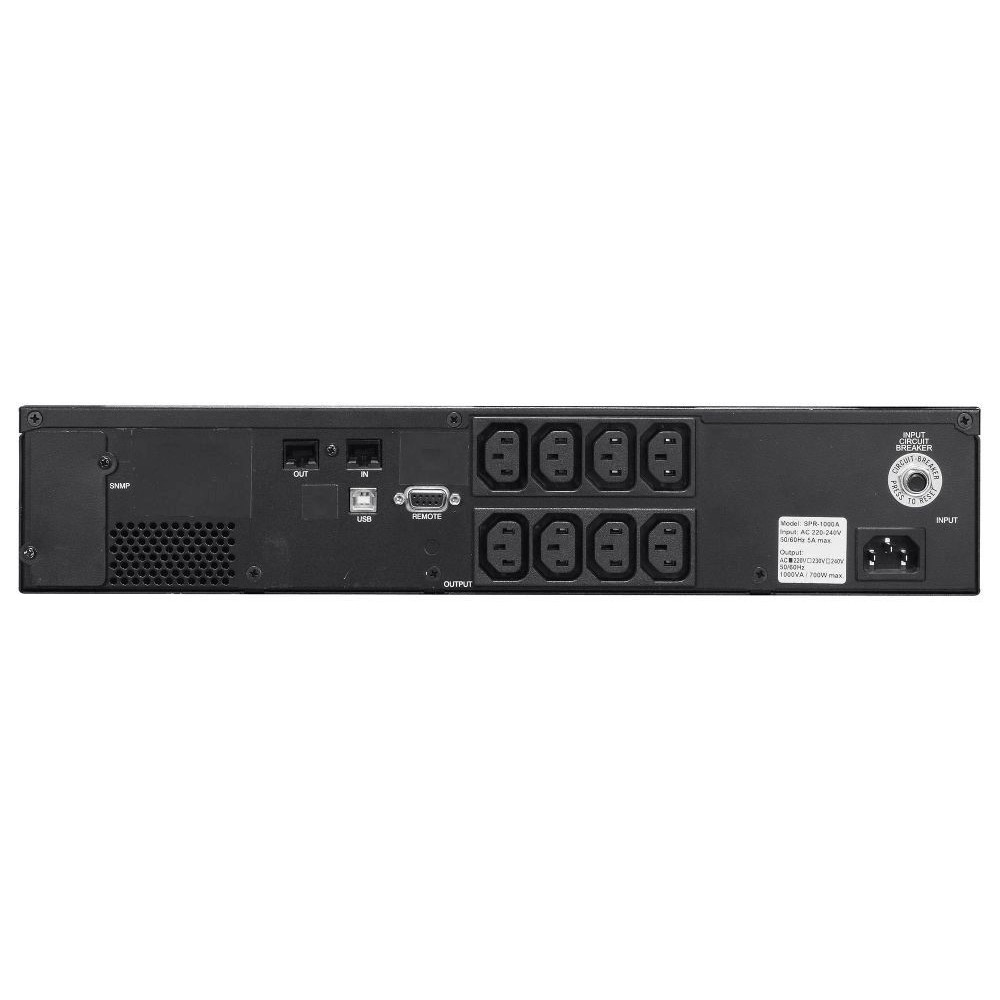 ИБП Powercom SMART KING PRO+ 1000VA / 800W, Rack/Tower, IEC, LCD, Serial+USB, USB, SmartSlot