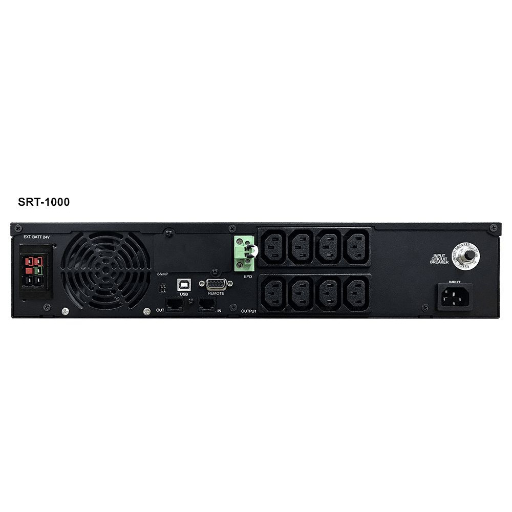 ИБП Powercom Smart-UPS SMART RT, Line-Interactive, 1000VA / 900W, Rack/Tower, IEC, Serial+USB, SmartSlot, подкл. доп. батарей