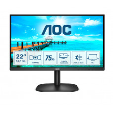 Монитор AOC МОНИТОР 21.5" 22B2H Black (VA, 1920x1080, 75Hz, 6.5 ms, 178°/178°, 200 cd/m, 200M:1, +HDMI 1.4)
