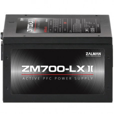 Блок питания Zalman Блок питания ZM700-LXII <700W, (20+4+4+4) pin, 4x(6+2) pin, 6xSATA, 5xMolex, FDD, 14 см, кабель питания, 87%, Act
