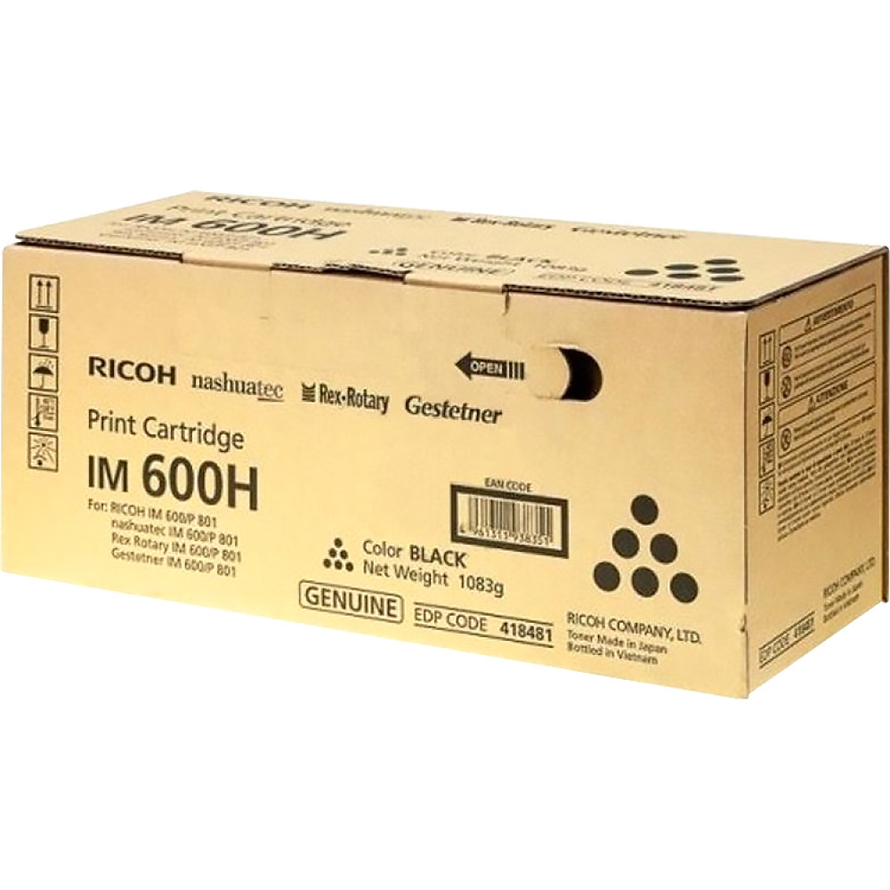 Тонер повышенной ёмкости тип IM 600H (40000 А4) Ricoh 418481