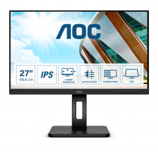 Монитор AOC 27" Q27P2Q 2560x1440 75Hz IPS LED 16:9 4ms D-Sub HDMI DP 4*USB3.2 50M:1 1000:1 178/178 300cd HAS Pivot Tilt Swivel Speakers Black
