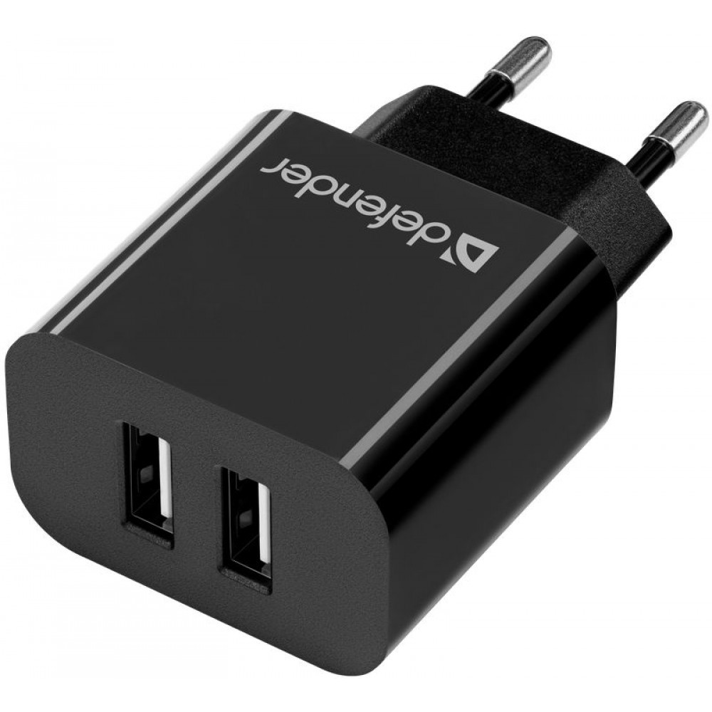 Defender Сетевой адаптер UPC-21 2xUSB, 5V/2.1A с кабелем microUSB (модель 83581)
