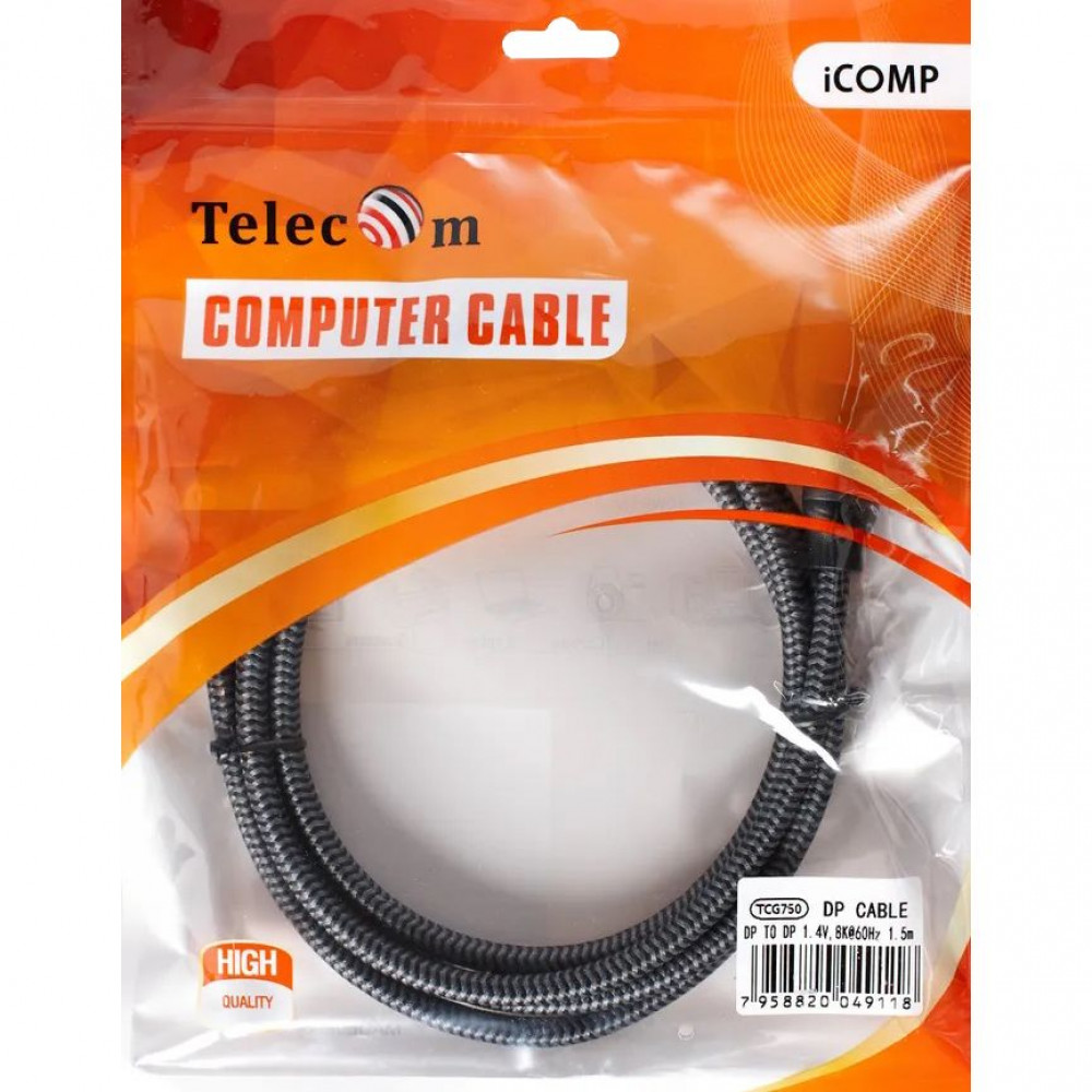 Кабель Telecom DisplayPort (m) - DisplayPort (m), 1.5 м (TCG750-1.5M)
