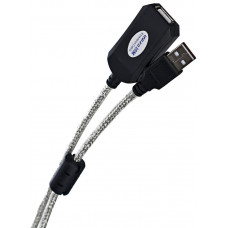 Кабель-адаптер USB2.0-repeater, удлинительный активный &ltAm-&gtAf> 10м AopenQust &ltACU823-10M> VCOM USB 2.0 Type-AM - USB 2.0 Type-AF